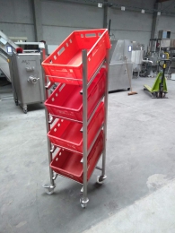 Mobile s/s Crate rack 